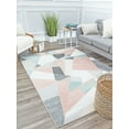 thumbnail image 1 of Rugs America Mika MO60A Milkshake Geometric Contemporary Pink Area Rug, 8'x10', 1 of 7
