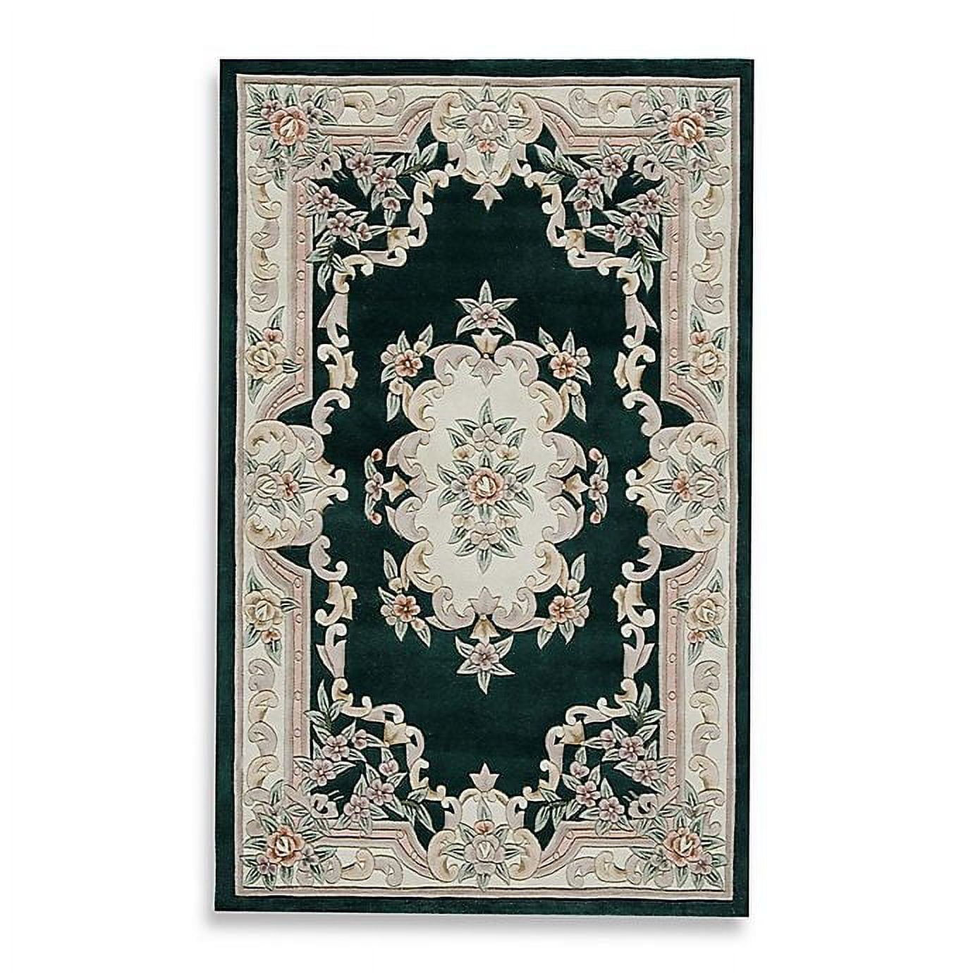 European 5\' x Emerald Rug Traditional 510-361 Aubusson New Area America Collection Rugs 8\'