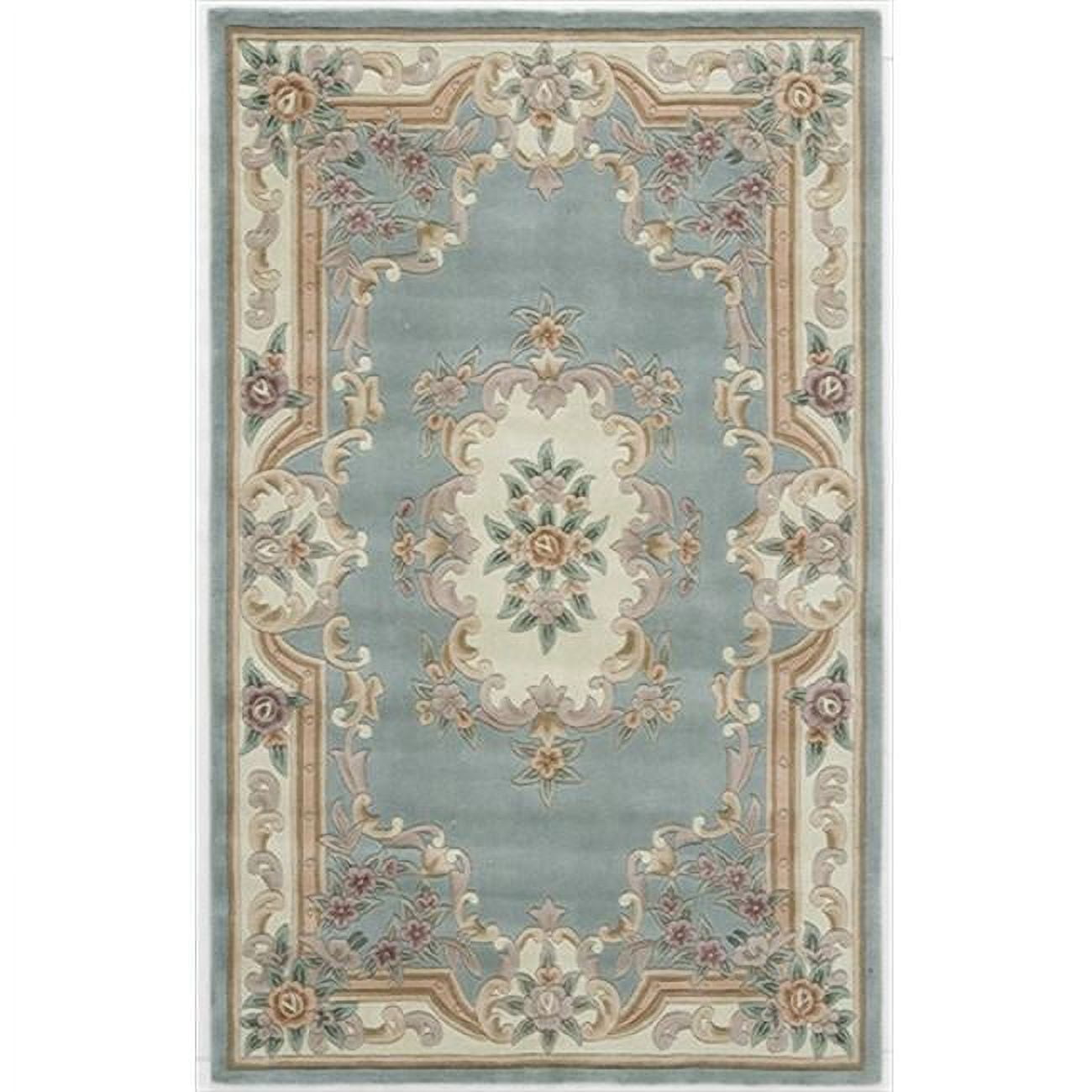 Rugs America New Aubusson Collection Light Green 510292 Traditional