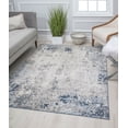 thumbnail image 1 of Rugs America Preston PS25B Mottled Cerulean Transitional Vintage Gray Area Rug, 8'0"X10'0", 1 of 5