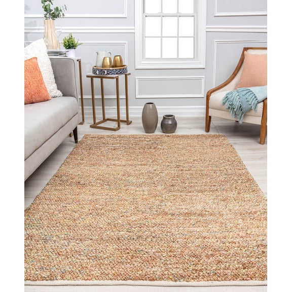 Rugs America Rainbow Confetti DR10A Solid Farmhouse Orange Area Rug, 20x30