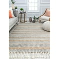 thumbnail image 1 of Rugs America Ribbon Refresh PI10A Textured/Stripe Farmhouse Brown Area Rug, 2’0”x3’0”, 1 of 6