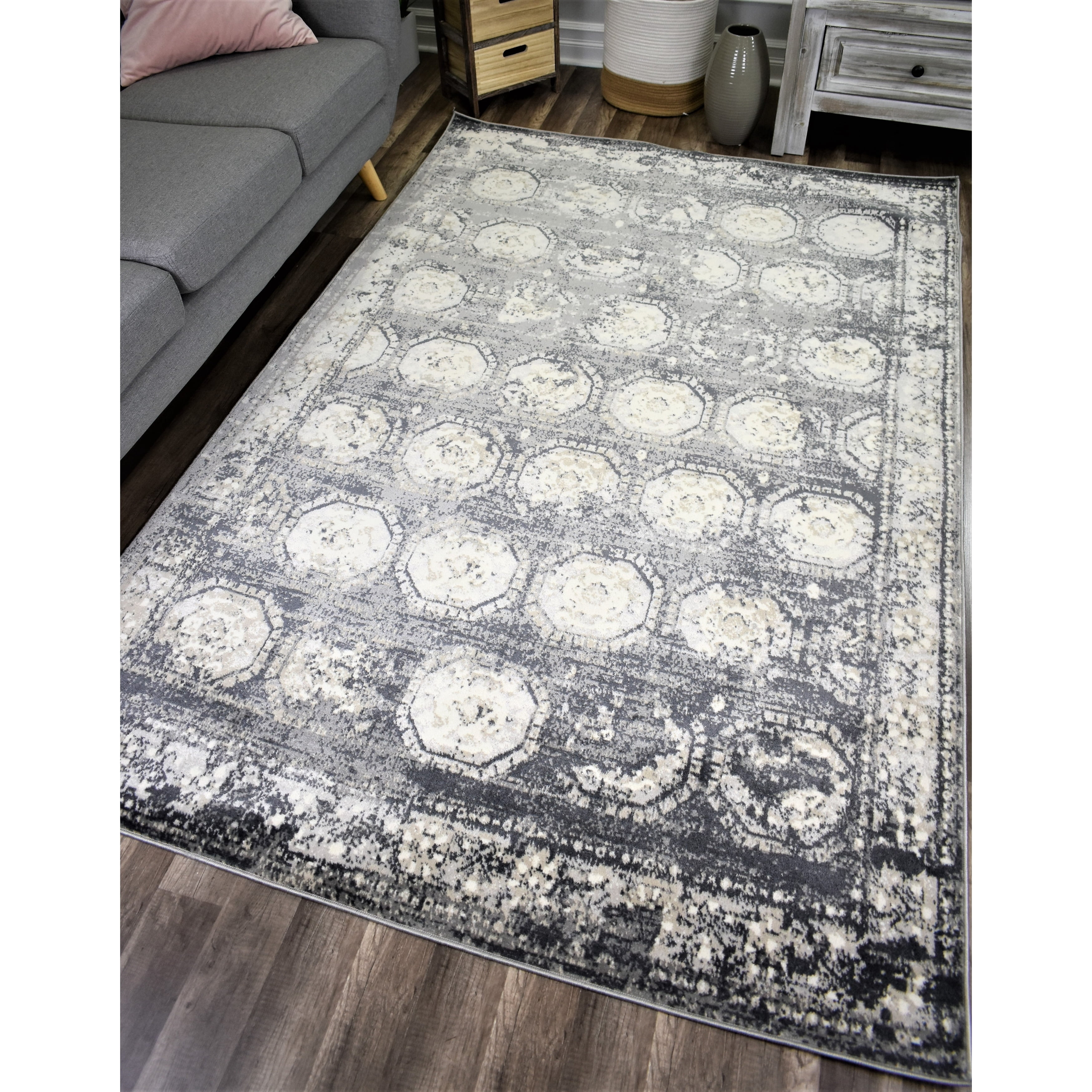 Rugs America Riley Collection Burnt Ember RY10A Vintage Transitional Area Rug 5'0"x7'0"
