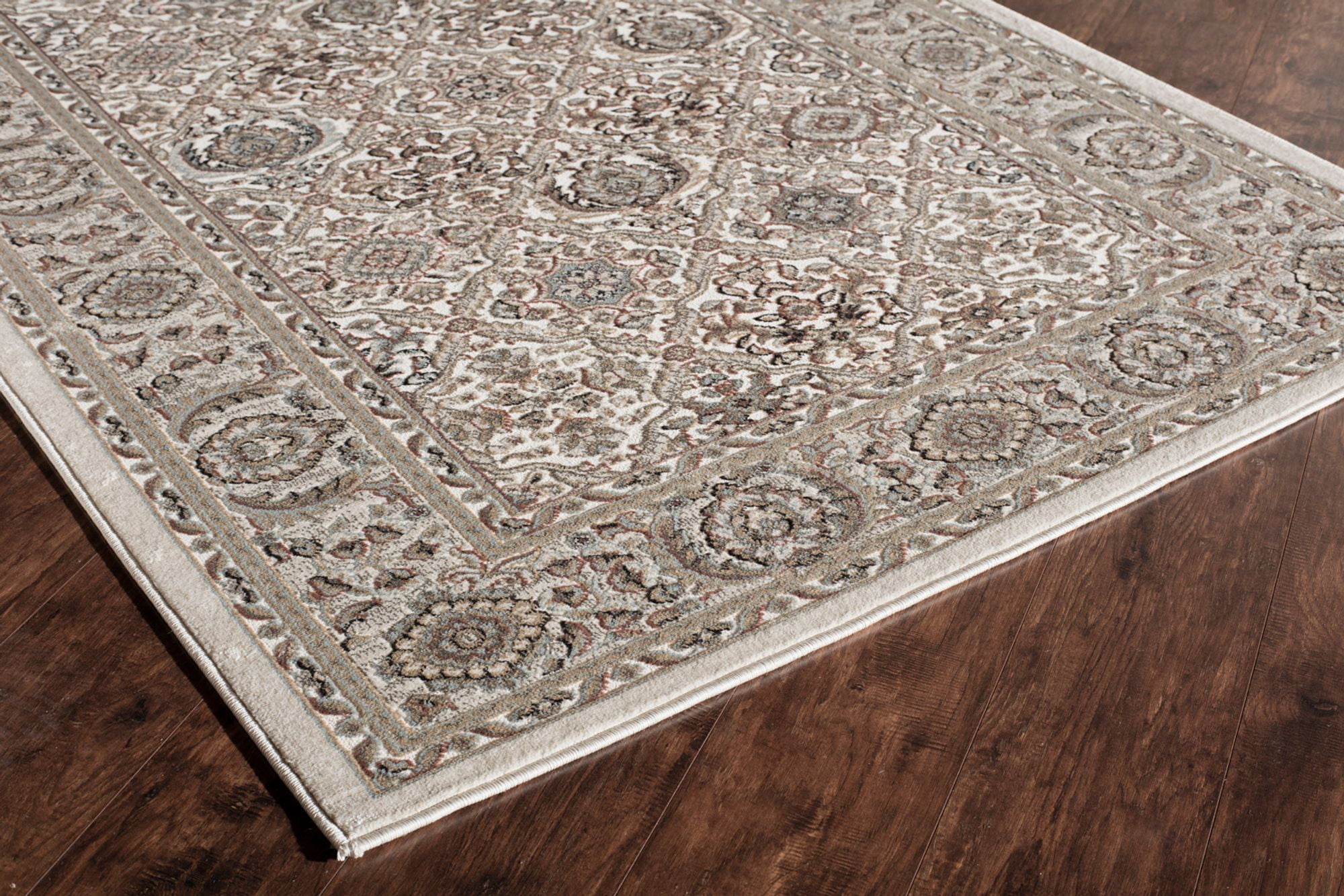 Rugs America Riviera Oriental Transitional Area Rug, Beige