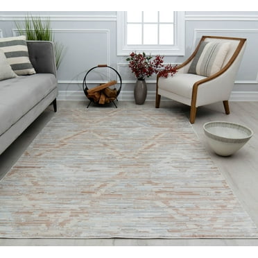 Rugs America Romeo JL20A Orange Ice Abstract Vintage Orange Area Rug, 2'6" x 4'