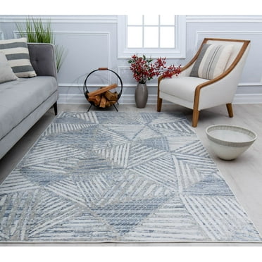 Rugs America Romeo JL60A Genesis White Abstract Vintage Gray Area Rug, 2'6" x 4'