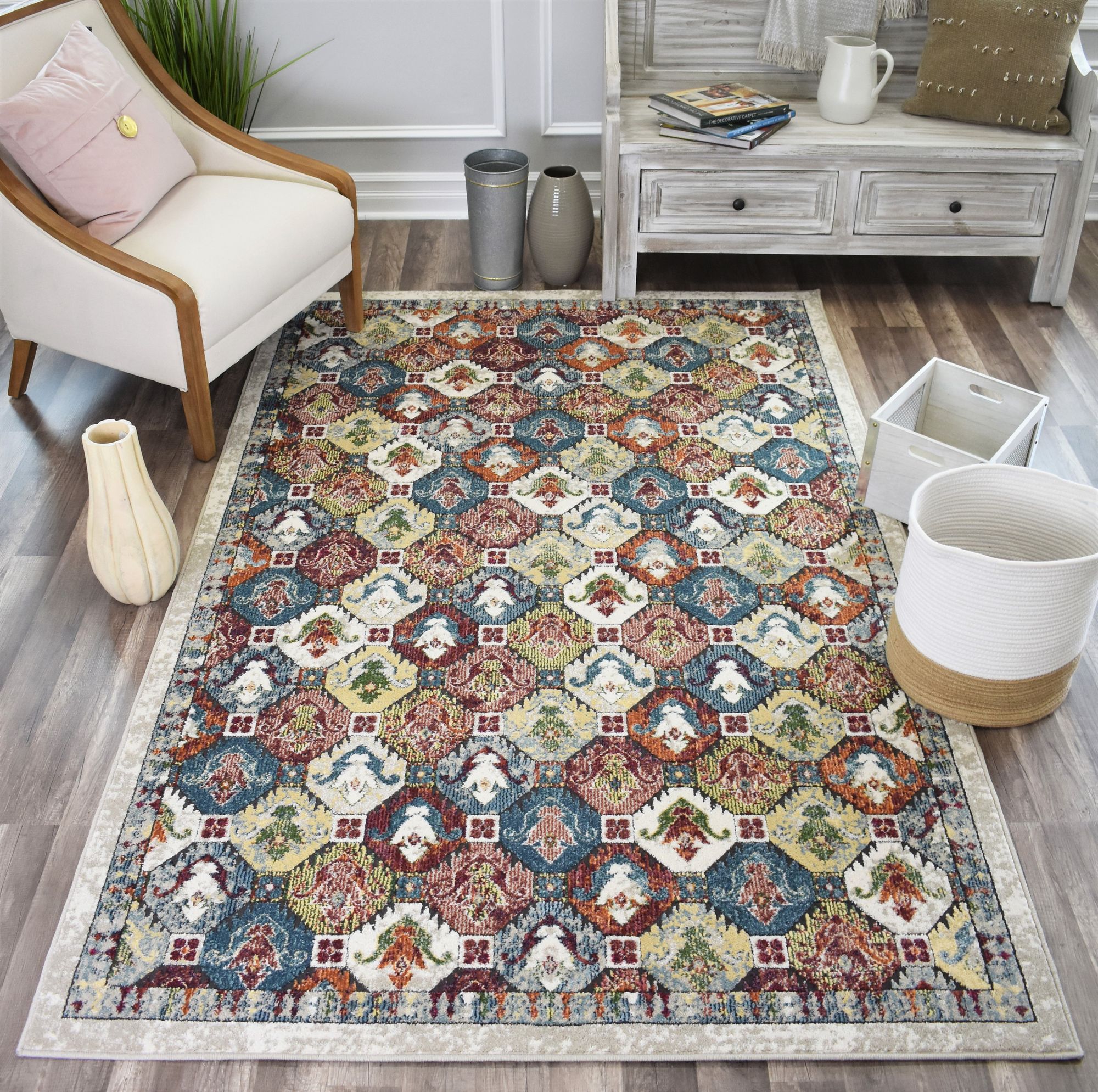SAFAVIEH Sedona Collection SED819A Ivory / Beige Rug - Walmart.com