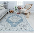 thumbnail image 1 of Rugs America Silas SM30E Blue Haze Abstract Vintage White Area Rug, 8'0"X10'0", 1 of 6