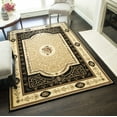 thumbnail image 1 of Rugs America Vista 1365-BLK F. Aubusson Black European Traditional Black Area Rug, 3'11"x5'3", 1 of 3