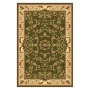 Rugs America Vista 207-OLI Souvanerie Olive Floral Traditional Green Area Rug, 3'11"x5'3"