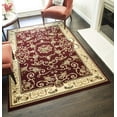 thumbnail image 1 of Rugs America Vista 207-RED Souvanerie Red Floral Traditional Red Area Rug, 5'3"x7'10", 1 of 3