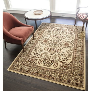Rugs America Vista 2251-CRM Lilihan Cream Oriental Traditional Beige Area Rug, 3'11"x5'3"