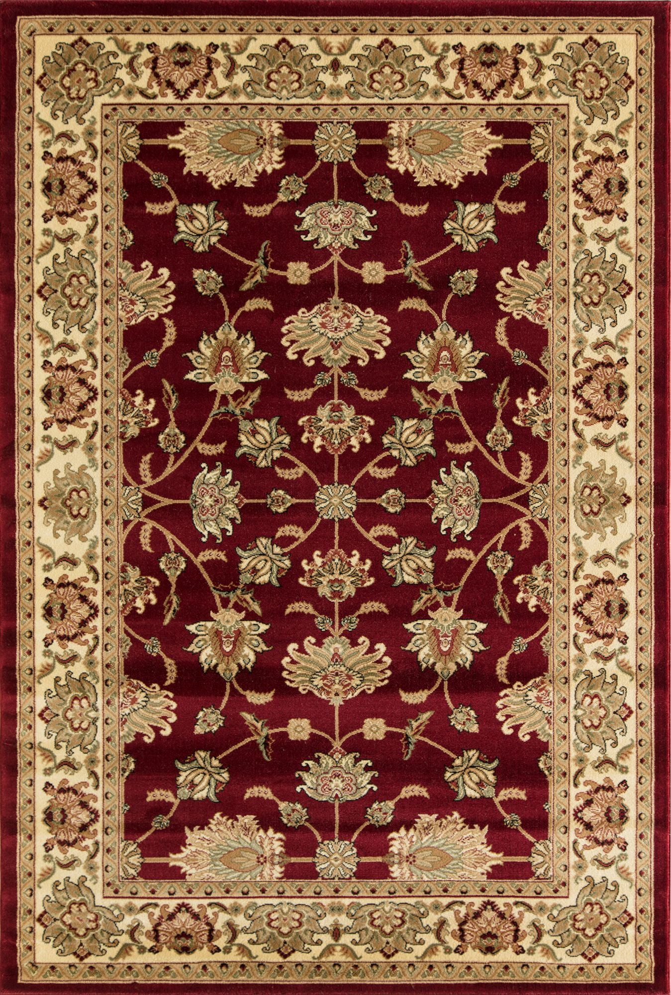 Rugs America Vista 342-CHR Kashan Cherry Oriental Traditional Red Area Rug, 5'3"x7'10"