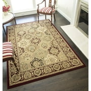 Rugs America Vista P108-CHR Panel Cherry Oriental Traditional Red Area Rug, 5'3"x7'10"