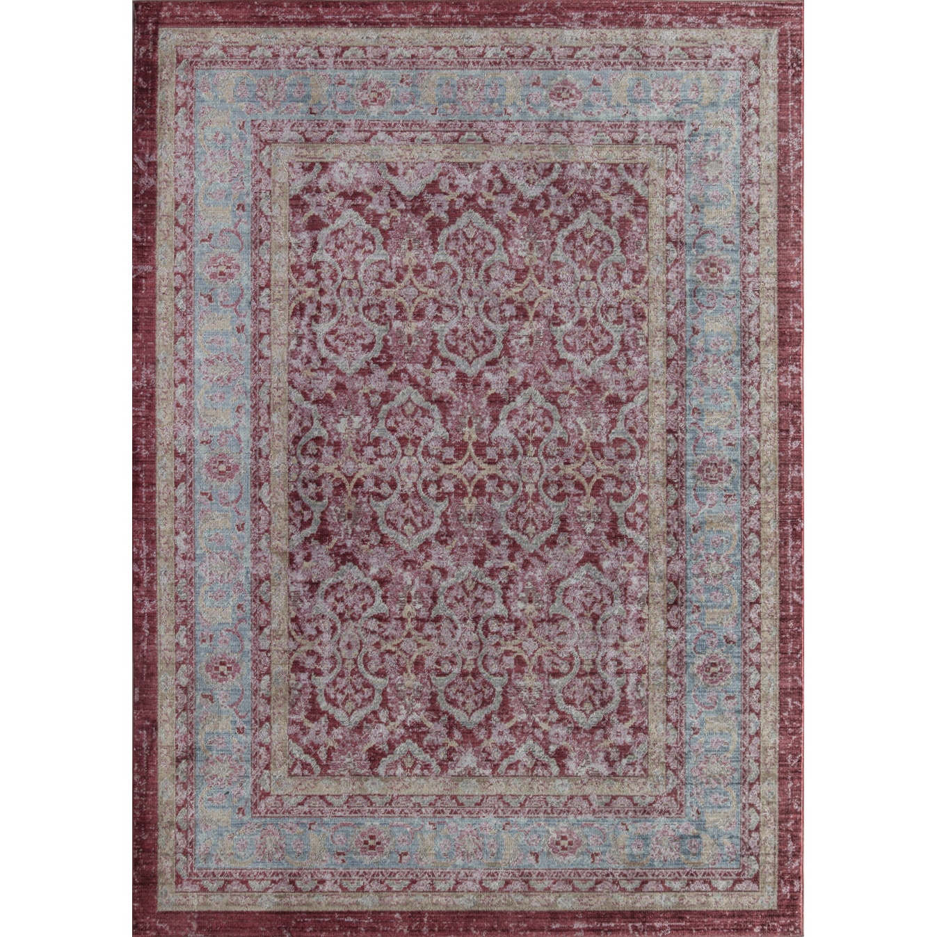 Rugs America Woven Accents Westford Collection Cherry Red Rug - 5' x 8'