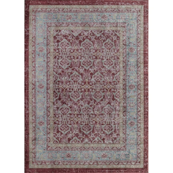 Rugs America Woven Accents Westford Collection Cherry Red Rug - 5' x 8'