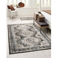 thumbnail image 1 of Rugs Charlotte Collection Tribal Geometric Low-Pile Gray Area Rug, 5' x 8', Soft Underfoot, 1 of 8