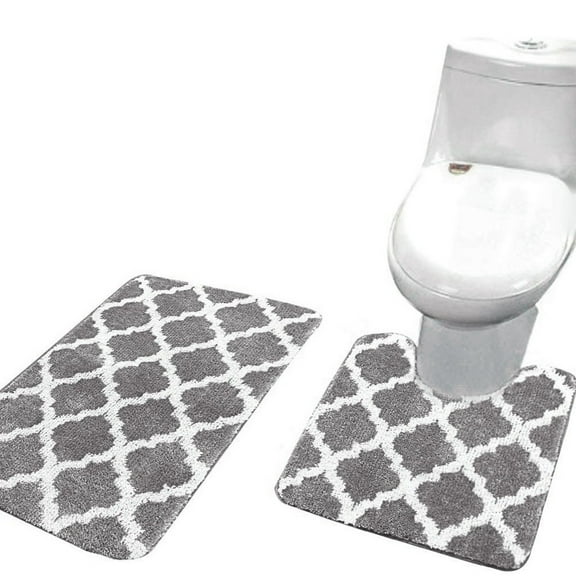 Rugs Clearance Non Slip Bath Rug 2PC Bathroom Rugs Combo, Soft Bath Shower Mat