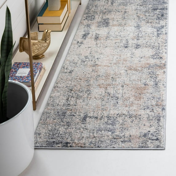 Rugs.Com Caspian Collection Runner Rug – 6 Ft Runner Cream Low-Pile Rug Perfect For Hallways, Entryways