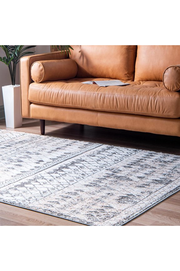 .Com Leipzig Collection Area Rug – 5' x 8' Beige Low-Pile Rug Perfect For Bedrooms, Dining Rooms, Living Rooms