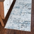 thumbnail image 1 of Rugs.Com Leipzig Collection Runner Rug ‚Äì 10 Ft Runner Blue Low-Pile Rug Perfect For Hallways, Entryways, 1 of 7