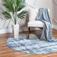 thumbnail image 1 of Rugs.Com Malibu Collection Round Rug ‚Äì 5 Ft Round Blue Low-Pile Rug Perfect For Kitchens, Dining Rooms, 1 of 4