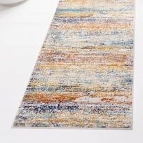 Rugs.Com Malibu Collection Runner Rug ‚Äì 10 Ft Runner Multi Low-Pile Rug Perfect For Hallways, Entryways