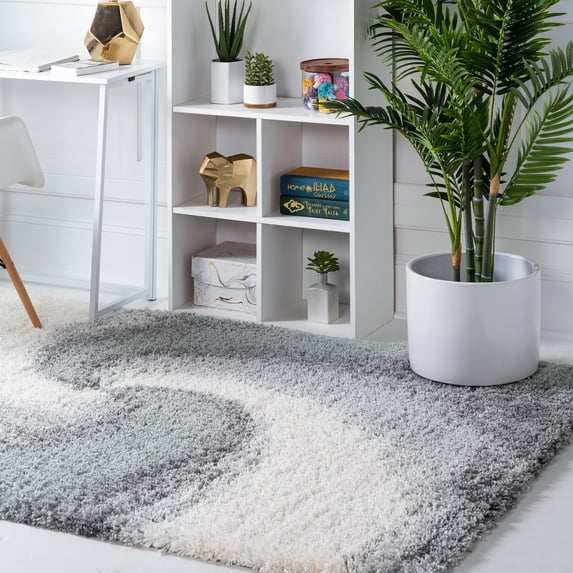 Rugs.Com Soft Touch Shag Collection Area Rug – 3' x 5' Dark Green Shag Rug Perfect For Entryways, Kitchens, Breakfast Nooks, Accent Pieces