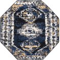 thumbnail image 1 of Rugs.Com Tagine Collection Rug – 5 Ft Octagon Blue Medium-Pile Rug Perfect For Living Rooms, Kitchens, Entryways, 1 of 1