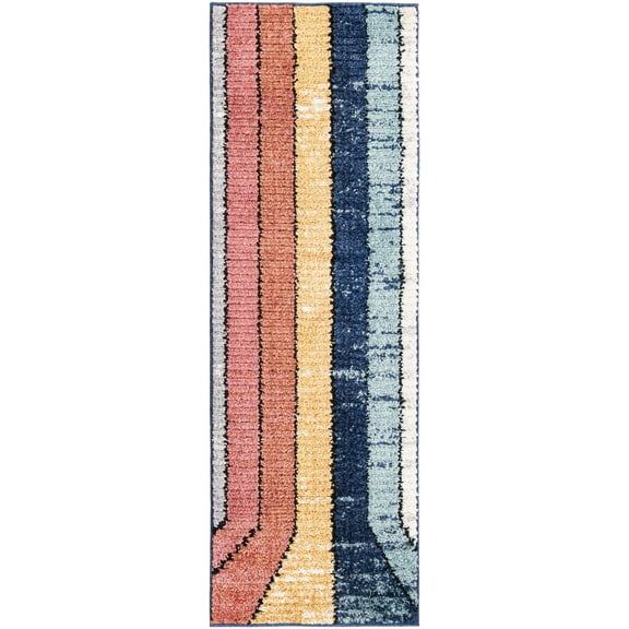 Rugs.Com Tagine Collection Rug – 6 Ft Runner Multi Medium-Pile Rug Perfect For Living Rooms, Kitchens, Entryways