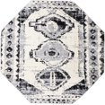 thumbnail image 1 of Rugs.Com Tagine Collection Rug – 8 Ft Octagon Black And White Medium-Pile Rug Perfect For Living Rooms, Kitchens, Entryways, 1 of 1