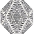 thumbnail image 1 of Rugs.Com Tagine Collection Rug – 8 Ft Octagon Black And White Medium-Pile Rug Perfect For Living Rooms, Kitchens, Entryways, 1 of 1