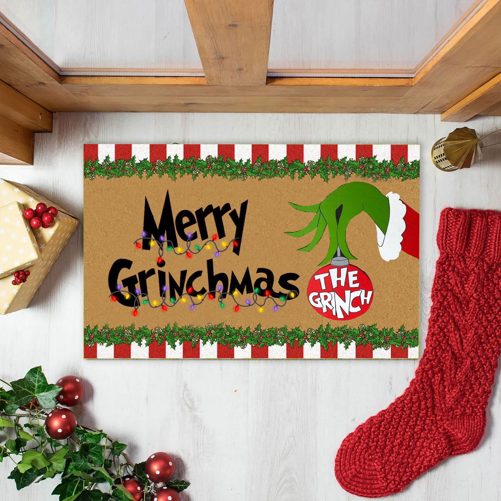 Rugs for Entryway Christmas Grinch Decorations Christmas Door Mat