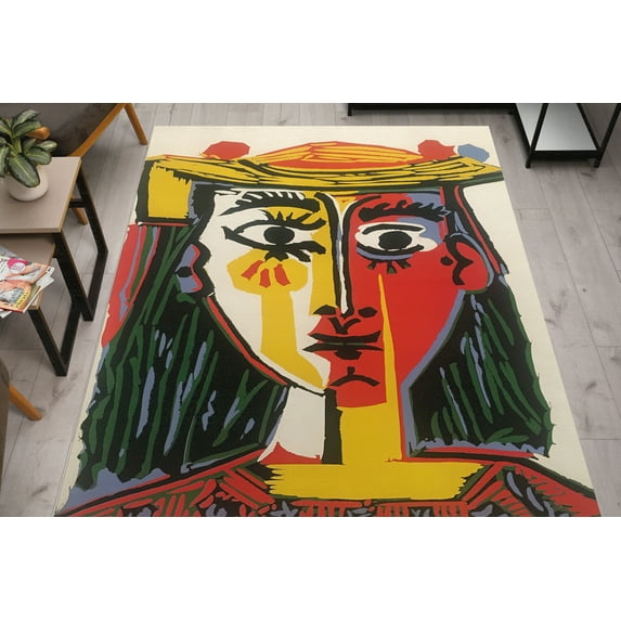 Rugs, Exhibition Rugs, Minimal Rugs, Reproduction Rugs, Office Rug, Saloon Rug, Gift For Her, Office Decor Rug, Thick Rug, 5.9'x9.2' - 180x280 cm