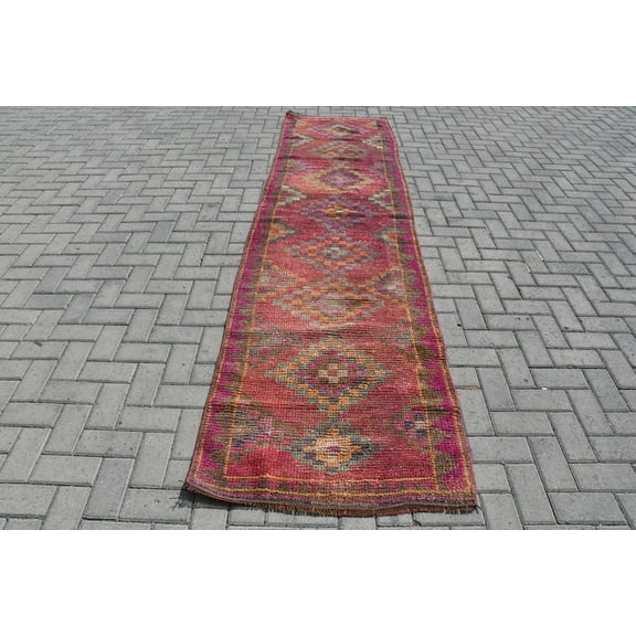 Rugs For Dining Room, , 2.7x10.8 ft Area Rugs, Antique Rug, Vintage Rug, Turkish Rug, Red Anatolian Rug, Herki Rug, Ethnic Living Room Rug