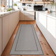 Rugs Indoor Area Rug Weather Resistant Easy to Clean Ultra Thin Non Slip Stain Resistant Floor Mat for Dining Room Bedroom Beige 2x6 ft