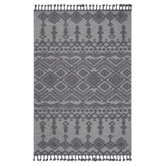 Rugs LOOM & LUXE Collection 8X10 White/Gray /Traditional Indoor/Outdoor Area Rug,Area Rugs