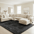 thumbnail image 1 of Rugs for Living Room, 6'x9' Soft Fluffy Area Rug for Bedroom, Plush Decorative Rug with Anti-Skid Backing, Indoor Home Carpet for Living Room, Dark Grey, 1 of 7