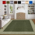 thumbnail image 1 of Rugs For Living Room With Large Heavy Duty, Non-Slip And Washable, Geometric Kitchen And Bedroom Decor Anti-slip Rug | Non-Shed Low Pile Hallway Accessories - Green Cream, 1 of 8