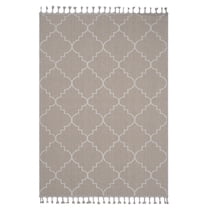 Rugs NAAR Guros Collection 8X10 Ivory /Trellis Indoor/Outdoor Area Rug,Area Rugs