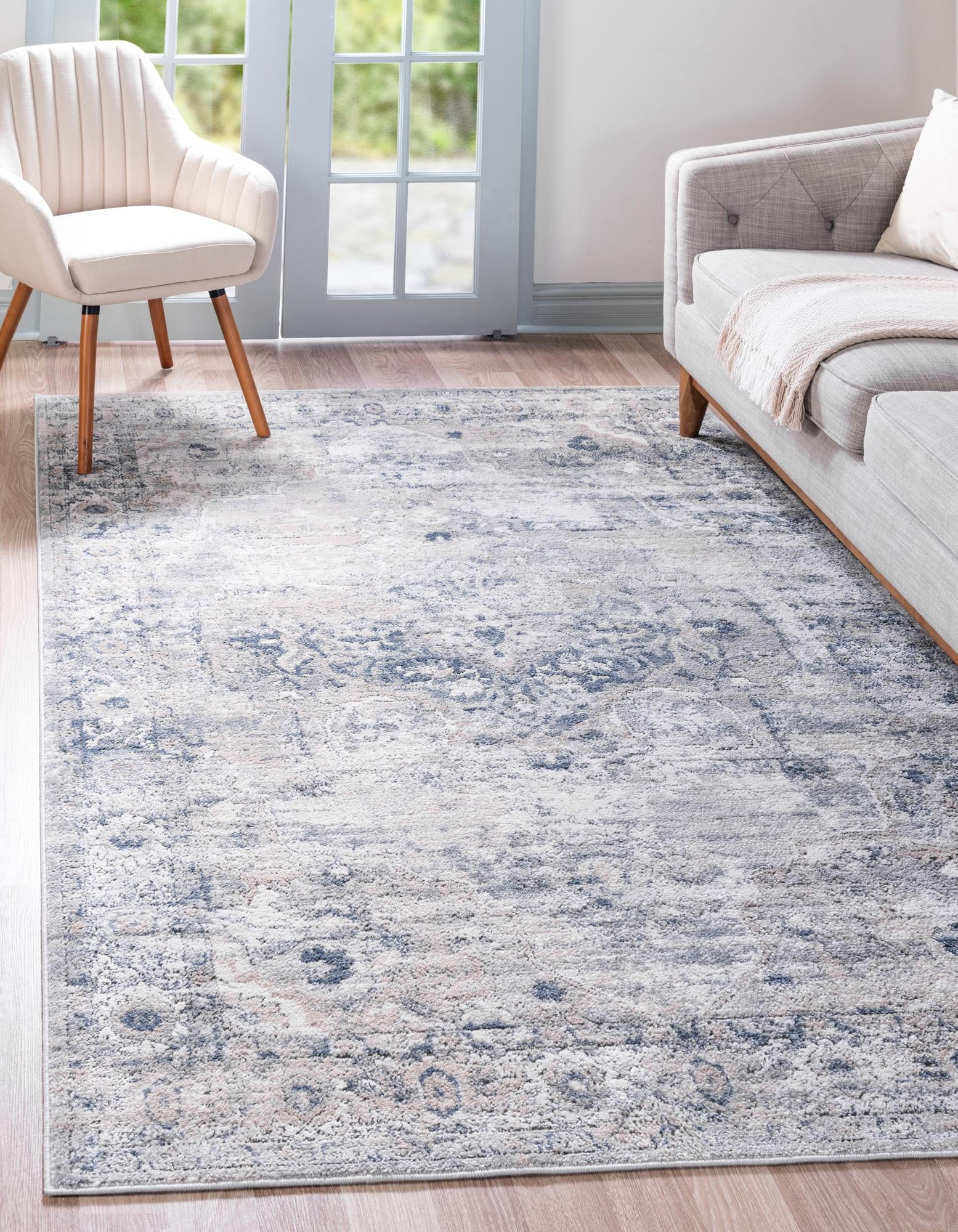 Oregon Collection Rugs Rugs.com 6' x 9' Gray Low-Pile Area Rug from Oregon Collection for ...
