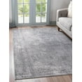 thumbnail image 1 of Rugs Oregon Open Floorplan Gray Low-Pile Area Rug, 8 in x 10 in, 1 of 9