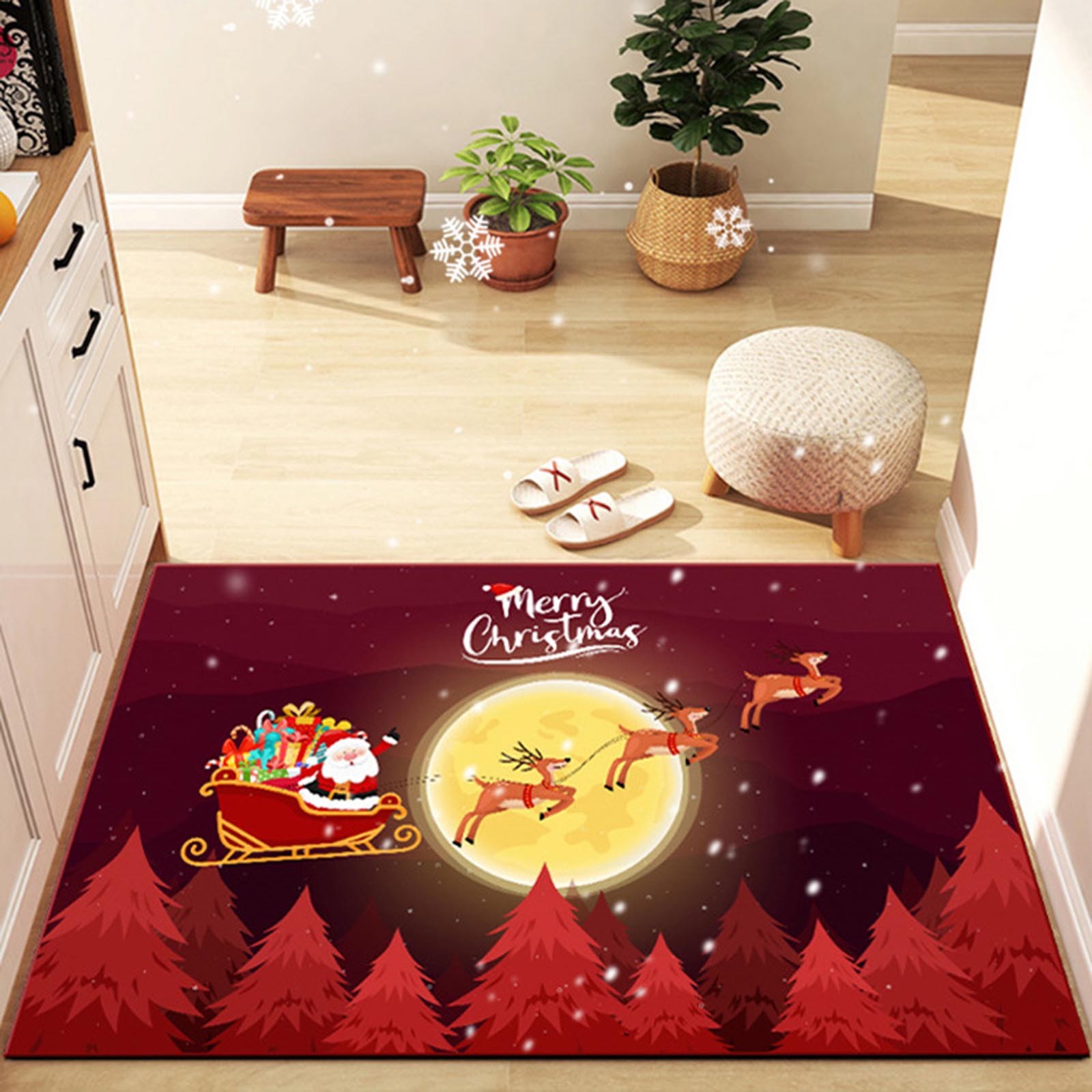 Rugs for Rooms Snow Kitchen Rug Let It Snow Christmas Winter Holiday