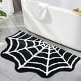 thumbnail image 1 of YZEGDCH Spider Web Bath Mat Halloween Decor- Bathroom Rugs Black Gothic Halloween Non-Slip Rug, 1 of 9