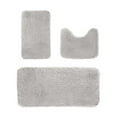 thumbnail image 1 of Rugs Sets 3 Piece, Cobblestone Memory Foam Bathroom Mats Set Extra Thick, Non Slip Bath Mats for Bathroom, Water Absorbent, Washable, U-Shaped Contour Toilet Rug and Non-Slip Bath Carpet, 1 of 8