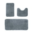 Rugs Sets 3 Piece, Cobblestone Memory Foam Bathroom Mats Set Extra ...