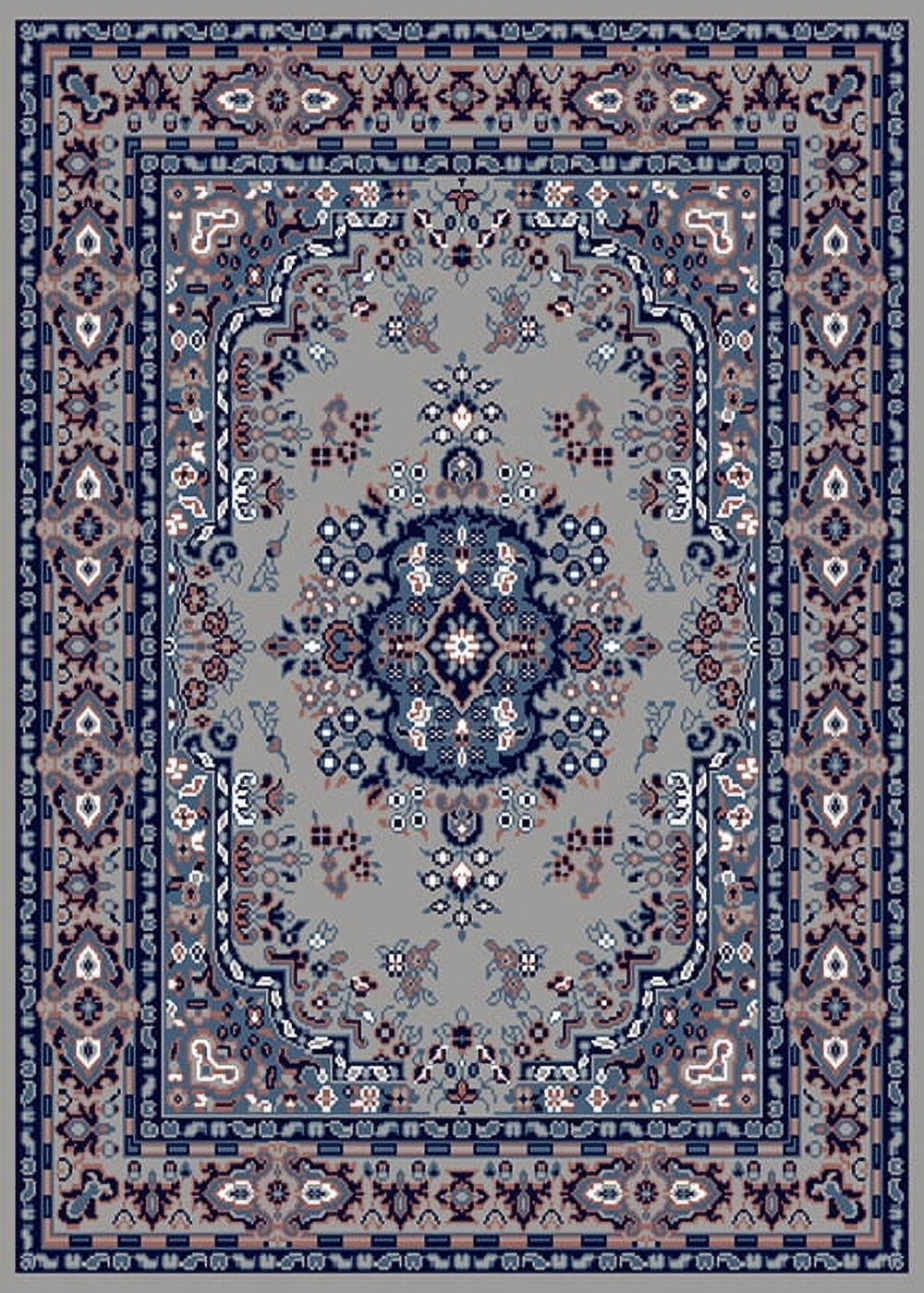 Rugs Silvery Gray Oriental 9x12 Area Rug Traditional Persian Bordered