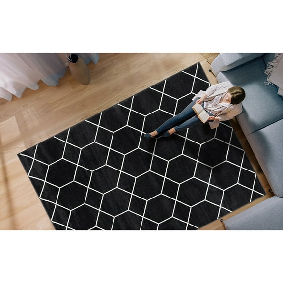 Rugs, Trellis Geometric Woven Area Rug, Area Rugs, Throw Rugs,