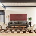 thumbnail image 1 of Rugs USA Kia Checkerboard Wool Area Rug, 7' 6" x 9' 6", Kia Dark Brown, 1 of 8