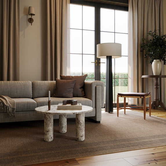 Rugs USA x Nate Berkus Bedford Soft Plaid Washable Area Rug, 8' x 10', Bedford Tan